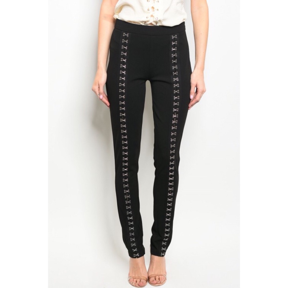 Black Hook & Eye Pants